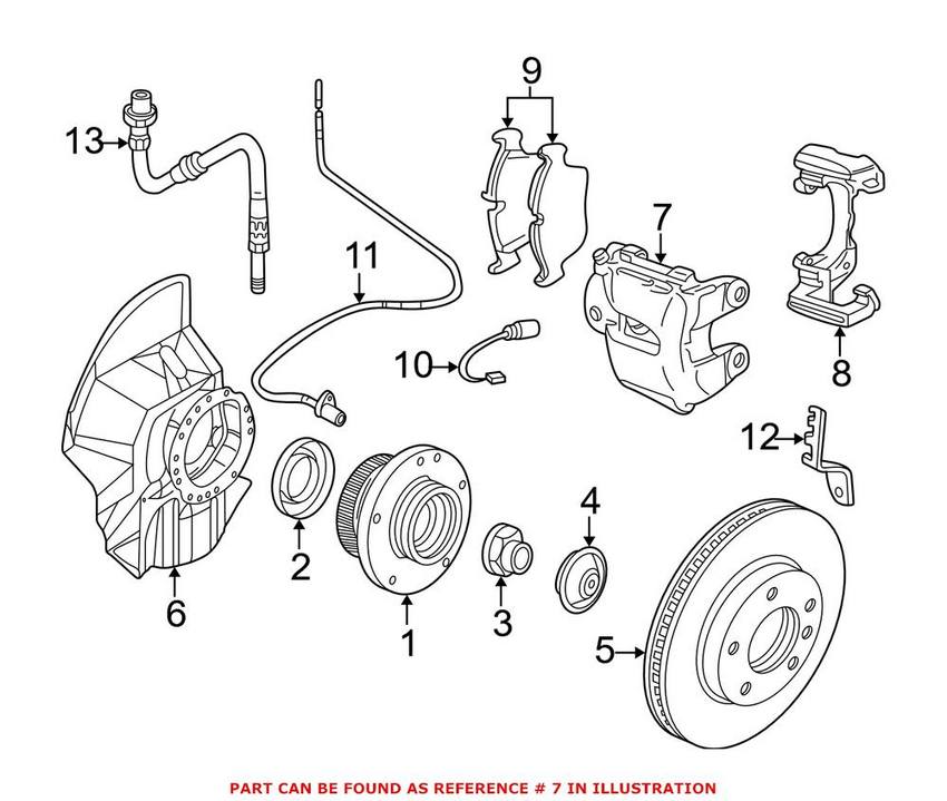 BMW Disc Brake Caliper - Front Driver Side 34116765881